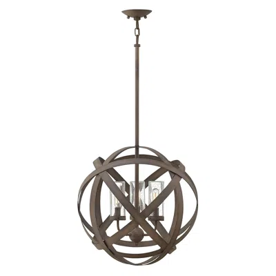 Hinkley Carson 18 3/4" High Vintage Iron 4w Outdoor Hanging Light