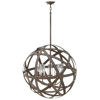 Hinkley Carson 26 1/2" Wide Vintage Iron 5-light Led Pendant