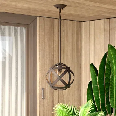 Hinkley Carson Vintage Iron 1 -bulb 10" H Outdoor Pendant