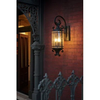 Hinkley Casa 2-light Outdoor Wall Lantern In Matte Black