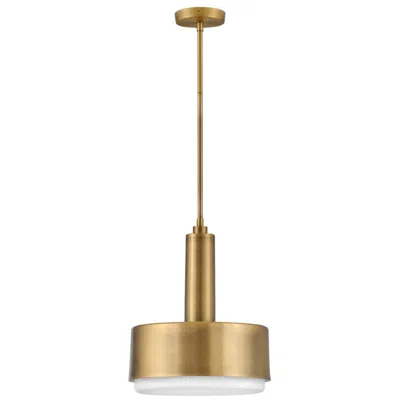 Hinkley Cedric 13" Wide Lacquered Brass Pendant Light