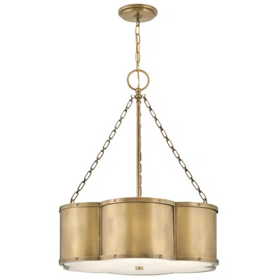 Hinkley Chance 22" Wide Cloverleaf Profile Heritage Brass Chandelier