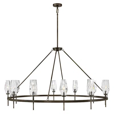 Hinkley Chandelier Ana Extra Large Single Tier 58" Black Oxide