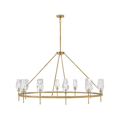 Hinkley Chandelier Ana Extra Large Single Tier 58" Heritage Brass