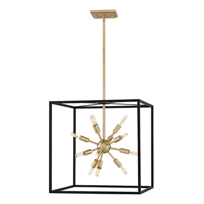 Hinkley Chandelier Aros-medium Open Frame Pendant-black