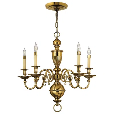 Hinkley Chandelier Cambridge Medium Single Tier 25" Burnished Brass