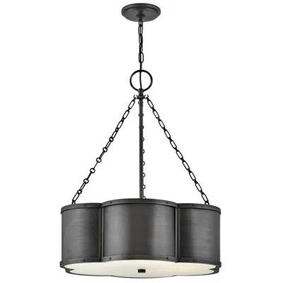 Hinkley Chandelier Chance Small Drum Chandelier 22" Blackened Brass