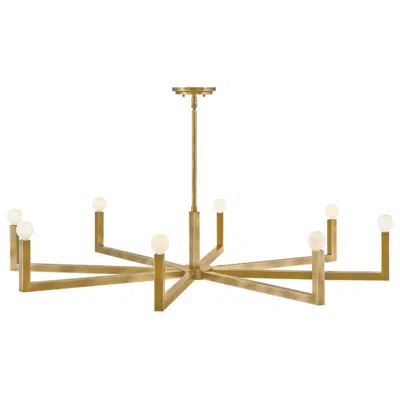 Hinkley Chandelier Ezra Large Single Tier Chandelier Heritage Brass
