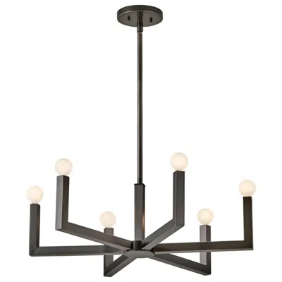 Hinkley Chandelier Ezra Medium Single Tier Chandelier 27" Black Oxide