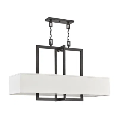 Hinkley Chandelier Hampton-four Light Linear-buckeye Bronze