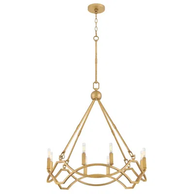 Hinkley Chandelier Leona Medium Chandelier 27" Distressed Brass