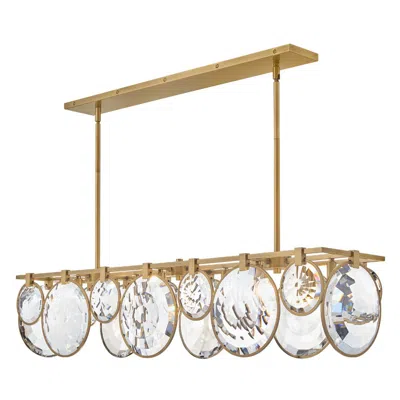 Hinkley - Chandelier Nala Eight Light Linear- Heritage Brass