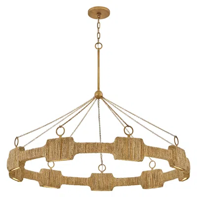 Hinkley Chandelier Raffi Large Led Single Tier 48" Burnished Gold