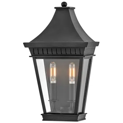 Hinkley Chapel Hill 15 1/2" High Black 2-light Outdoor Wall Light