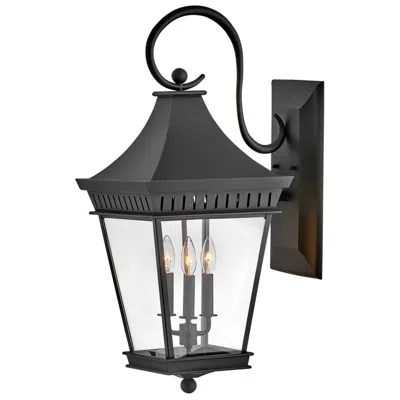 Hinkley Chapel Hill 30" High Museum Black 3-light Outdoor Wall Light