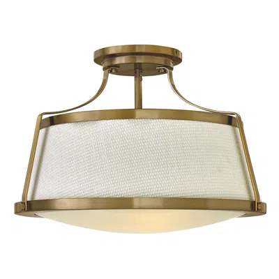 Hinkley Charlotte 20" Brushed Caramel Semi-flush Mount Ceiling Light