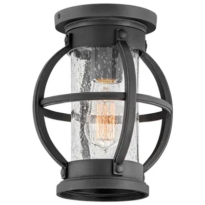 Hinkley Chatham 8 1/4" Wide Museum Black Outdoor Ceiling Light