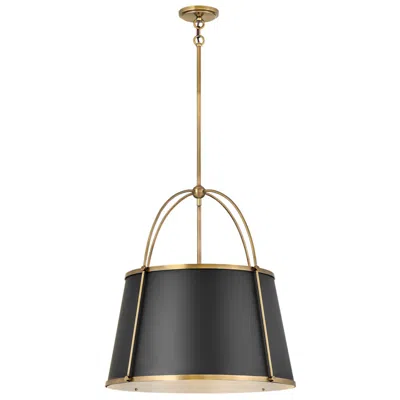Hinkley Clarke 24 1/2" Wide Warm Brass And Black Pendant Light