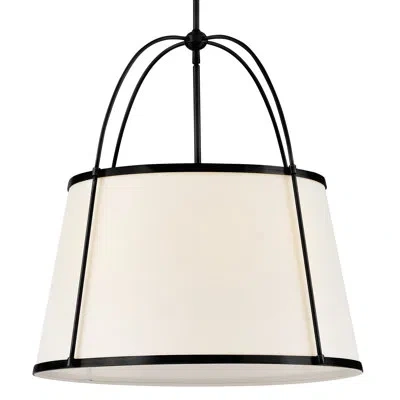 Hinkley Clarke Drum Two-tone Chandelier Pendant In Black