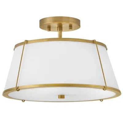 Hinkley Clarke Medium Semi-flush Mount Ceiling Light In Gold