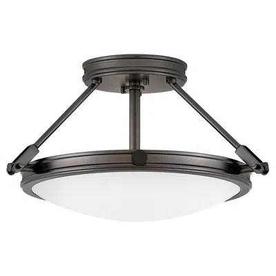 Hinkley Collier 15 1/4" Wide Black Oxide Ceiling Light