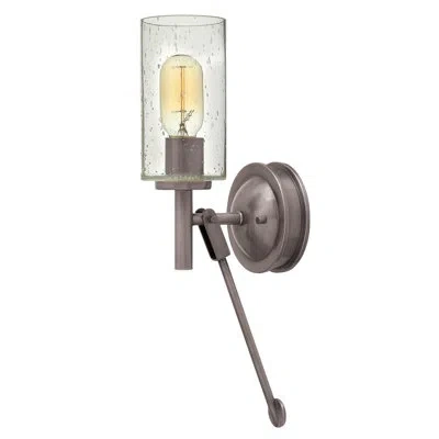 Hinkley Collier 1-light Armed Sconce In Antique Nickel