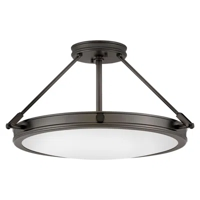Hinkley Collier 22" Wide Black Oxide Ceiling Light