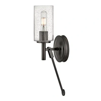 Hinkley Collier Single Light Wall Sconce W/ Clear Seedy Glass Shade