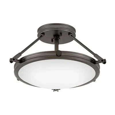 Hinkley Collier Three-light Semi-flush Mount Ceiling Light - Black Oxide