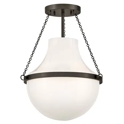 Hinkley Collins Medium Semi Flush Mount 15" Black Oxide
