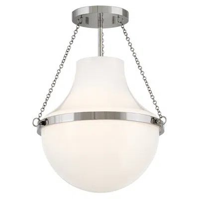 Hinkley Collins Medium Semi Flush Mount 15" Polished Nickel