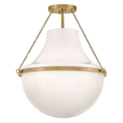 Hinkley Collins Medium Semi Flush Mount 20" Heritage Brass