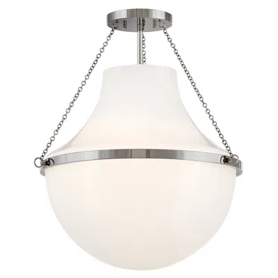Hinkley Collins Medium Semi Flush Mount 20" Polished Nickel