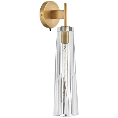Hinkley Cosette 21" High Brass Wall Sconce With Clear Glass Shade
