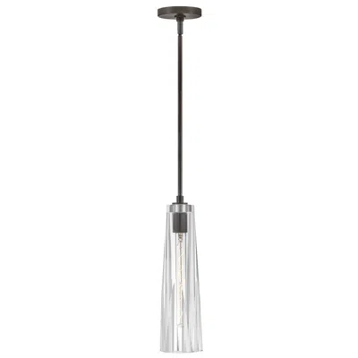 Hinkley Cosette 5" Wide Black Oxide Clear Crystal Mini Pendant
