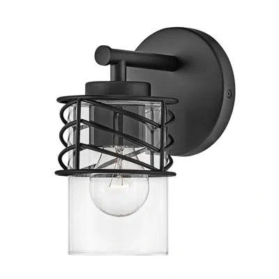 Hinkley Della Single-light Chevron Bath Vanity In Black