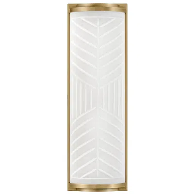 Hinkley Devon 14 1/2" High Lacquered Brass Led Wall Sconce