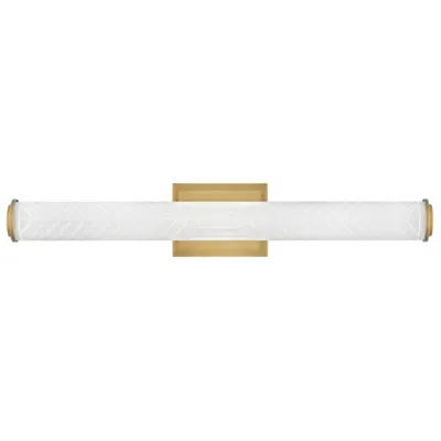 Hinkley Devon 25 3/4" Lacquered Brass White Glass Led Vanity Light