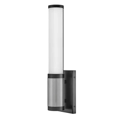 Hinkley Dimmable Led Bath Sconce In Black,chrome