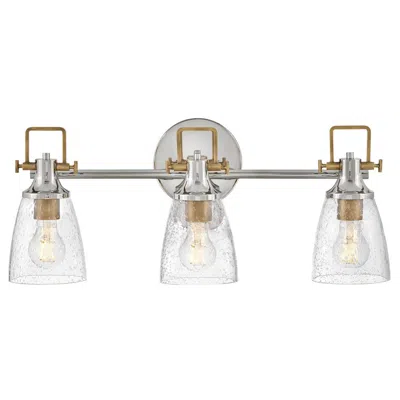 Hinkley Easton 24" Wide 3-light Polished Nickel Vanity Bath Light