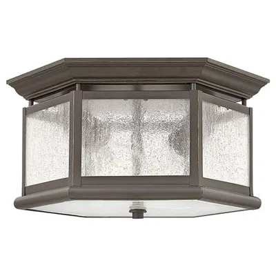 Hinkley Edgewater 13" Wide Oil-rubbed Bronze Outdoor Ceiling Light