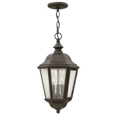 Hinkley Edgewater 3 -bulb 19.5" H Outdoor Hanging Lantern In Oil Rubbed Bronze