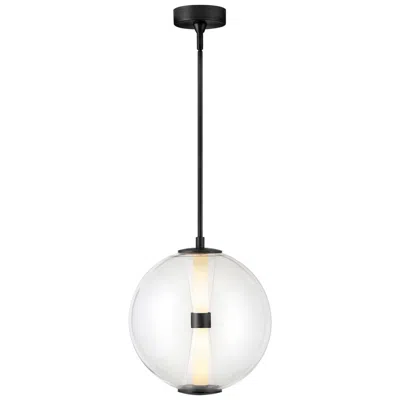 Hinkley Elin 14" Wide Black Led Globe Pendant Light