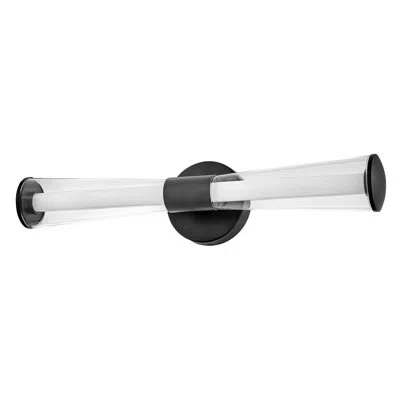 Hinkley Elin 23" Integrated Led Bath Vanity Trumpet-shaped Light Bar In Black
