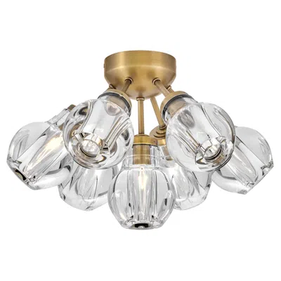 Hinkley - Elise Medium Semi-flush Mount- 16.25" Heritage Brass