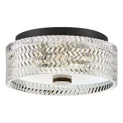 Hinkley Elle 12" Wide Black Drum Ceiling Light
