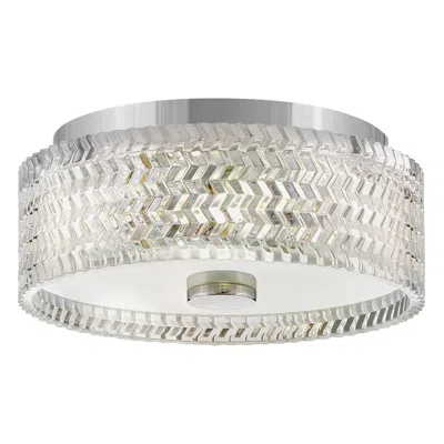 Hinkley Elle 12" Wide Chrome Drum Ceiling Light