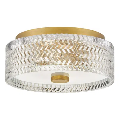Hinkley Elle 12" Wide Heritage Brass Ceiling Light