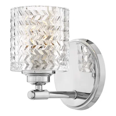 Hinkley Elle 7 3/4" High Chrome And Glass Wall Sconce