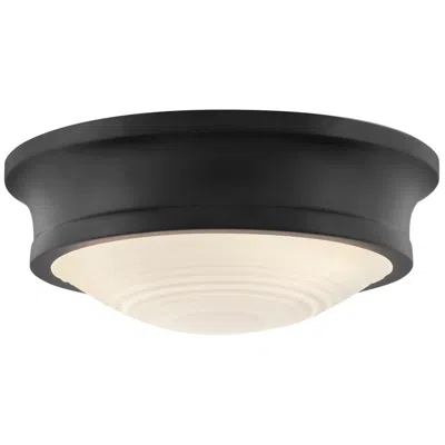 HINKLEY HINKLEY ELLIS MEDIUM FLUSH MOUNT 14" BLACK